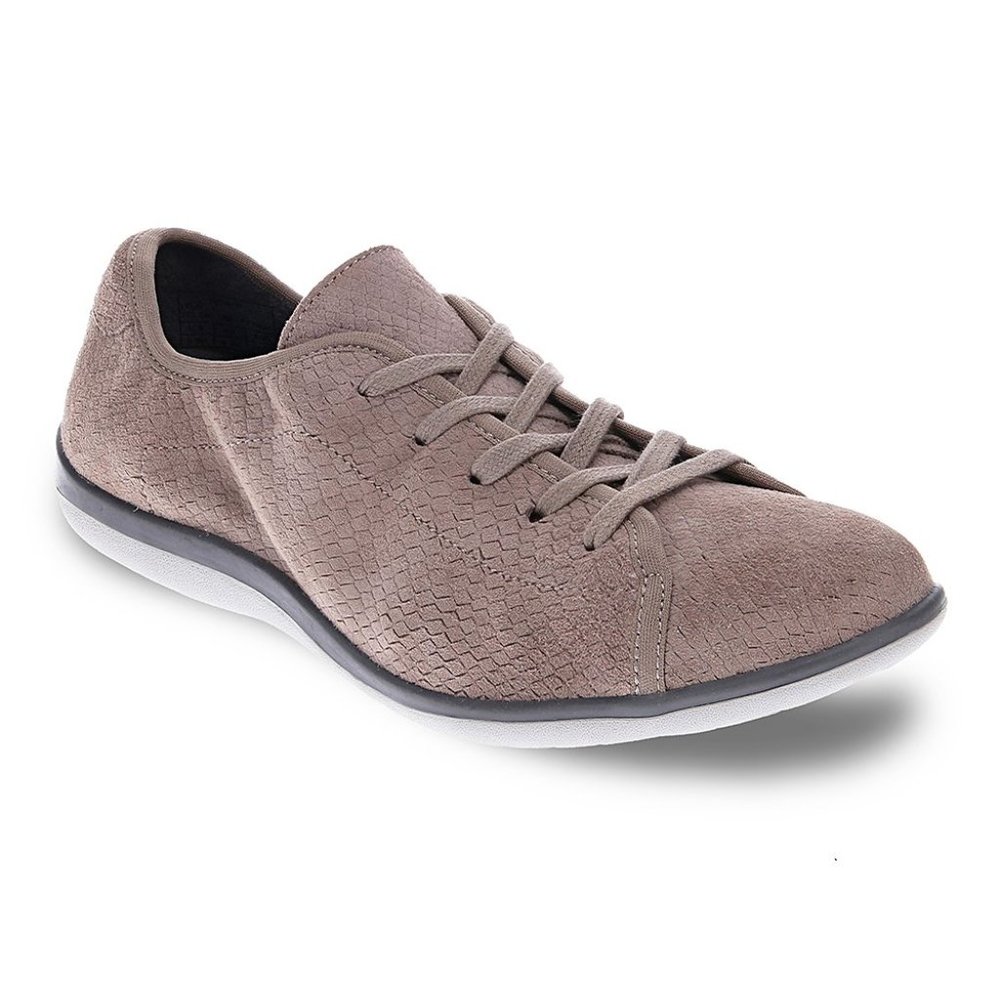 Revere Shoes Gray Snake-Embossed Lyon Leather Sneaker - Women 7